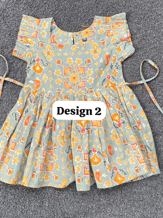 Pure cotton frill sleeve frocks| jaipuri frocks| 1-2 years| size 20