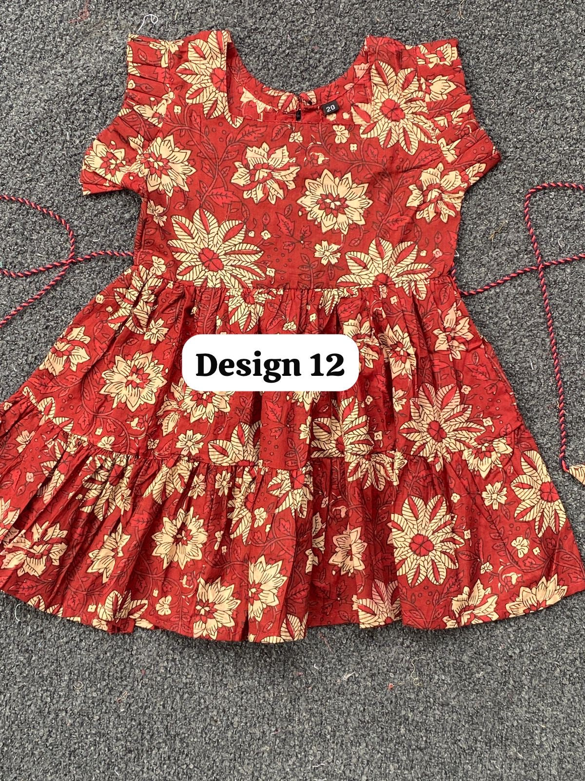 Pure cotton frill sleeve frocks| jaipuri frocks| 1-2 years| size 20