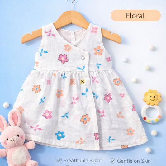 Premium 2-Layer Muslin Baby Frock
