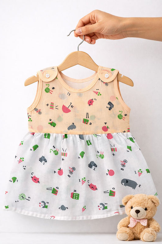 Muslin Shoulder Button Frocks (0-6M) -99/- per Frock