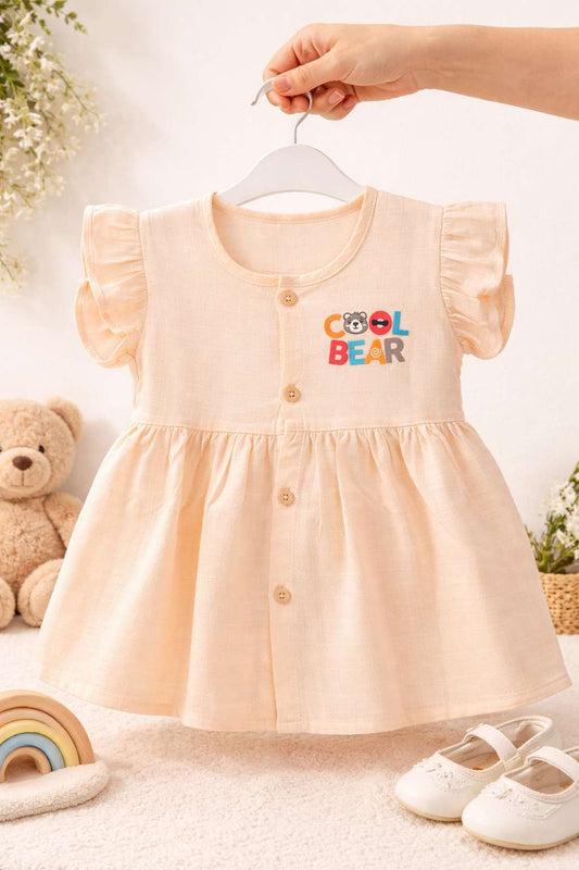 Frill Sleeve Muslin Frocks (6–12 Months)