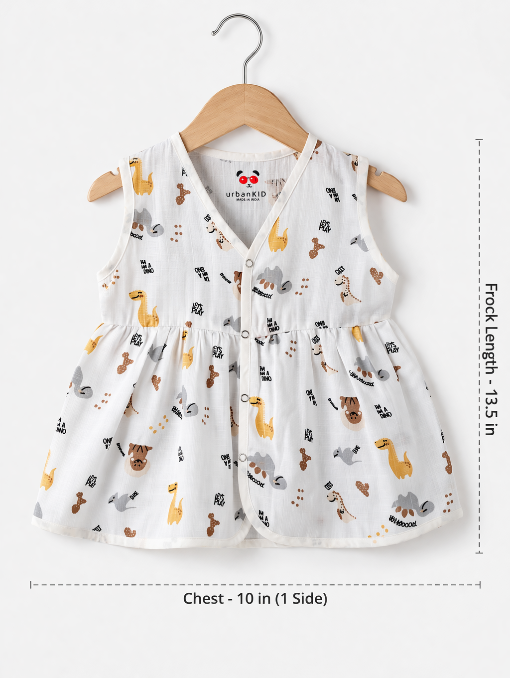 Muslin Full Open Frocks (0-5m)