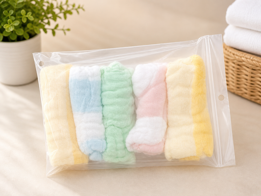 6 layer Muslin Baby washcloth| napkin (Pack of 5) – Ultra Soft & Gentle