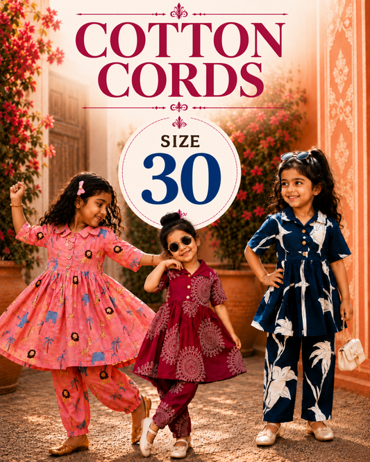 Pure Cotton Coords |(7,8,9yrs) | 30 size | traditional wear