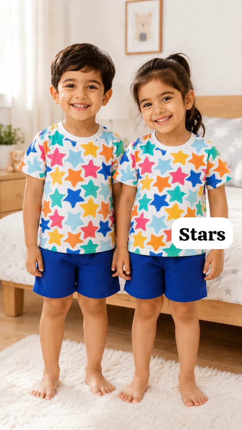 Unisex short sets | 2-9 years | buy 3 for 599/-| buy 1 for 220