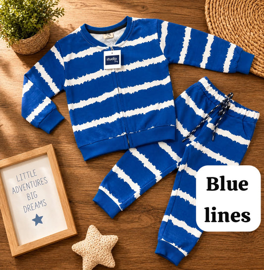 Unisex zipper Sweat Shirts Sets for 6m to 3yrs | loop knit Fabric