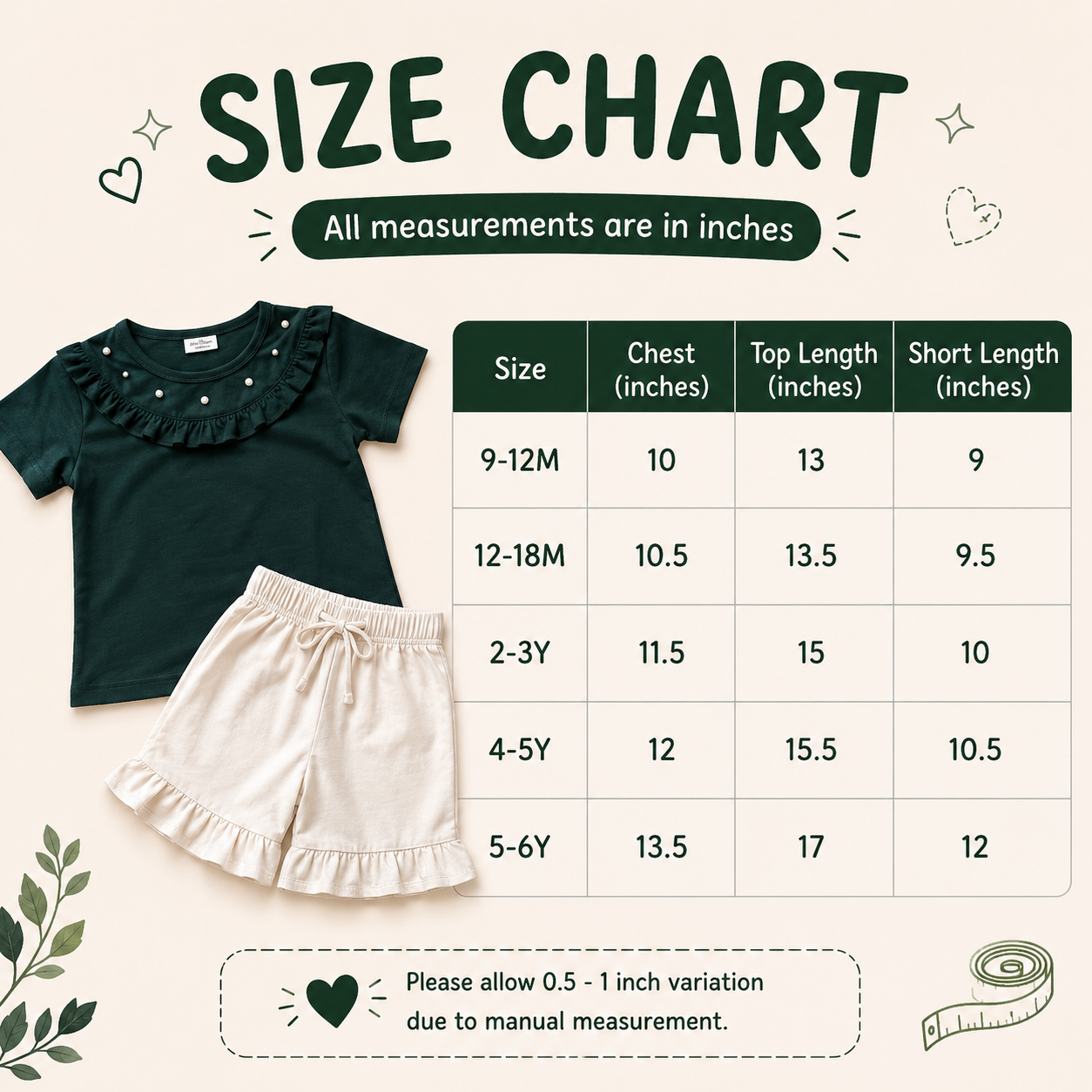 Girls stylish cord sets |6months -5years|
