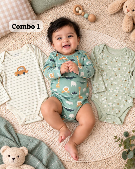 12-18 Months Onesie Combo of 3 , Unisex