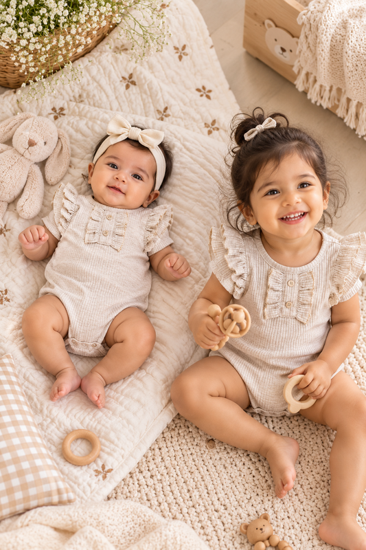 Little Ruffle Bloom Bodysuit 🌸 ,3 Months To 24 Months