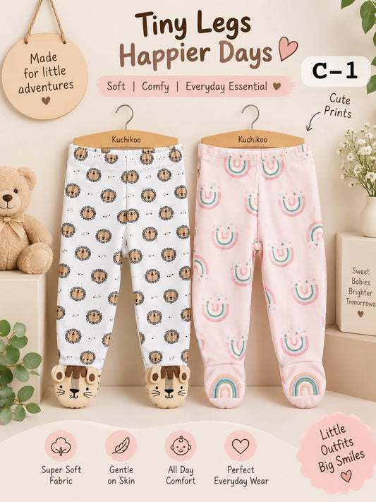 Tiny Steps Footed Baby Pants 🧸✨ , 0 - 6 Months , Unisex