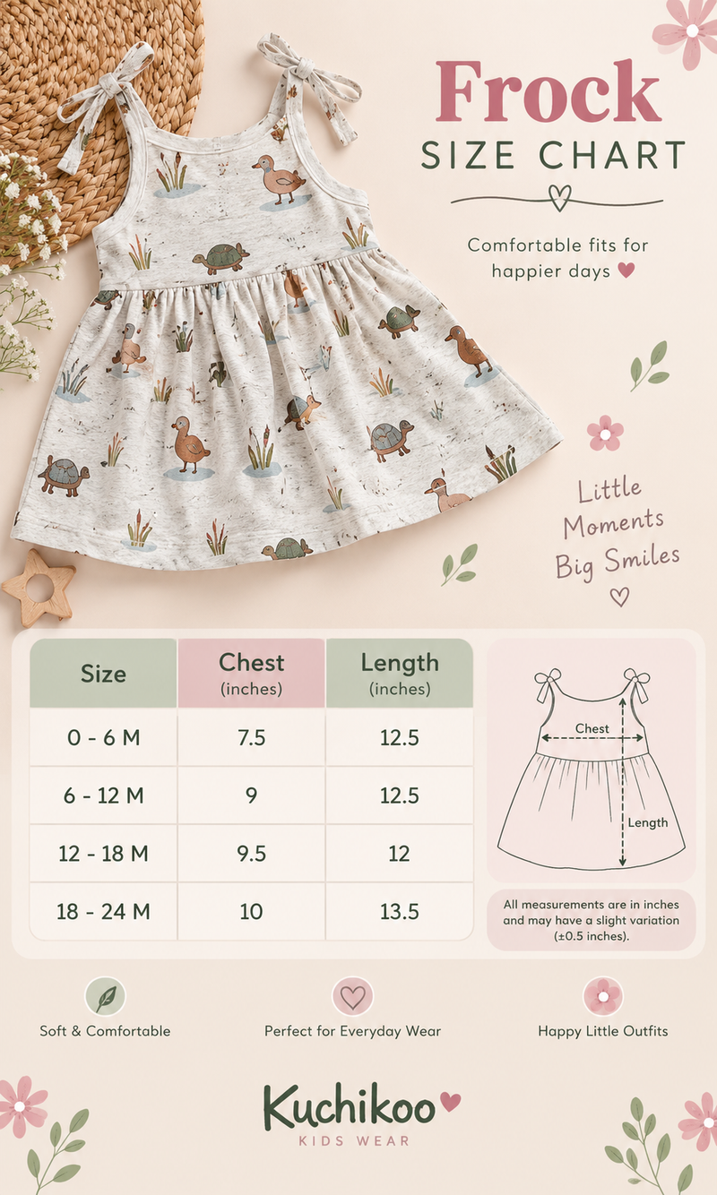 Size chart β Sleeveless Tie-Shoulder Frock πΈ,Newborn to 24m, Buy 4 for 599/-