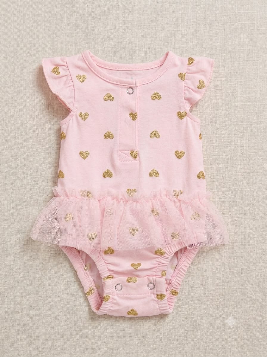 Pink Onesies For Cute Girls,0 To 24 Months