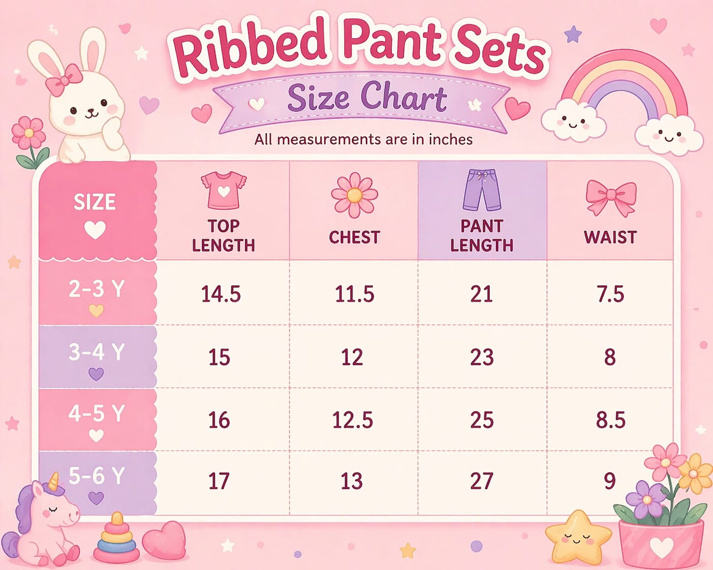 Ribbed Printed Pant Sets | Frill Sleeve Co-ords | 2-6 Years