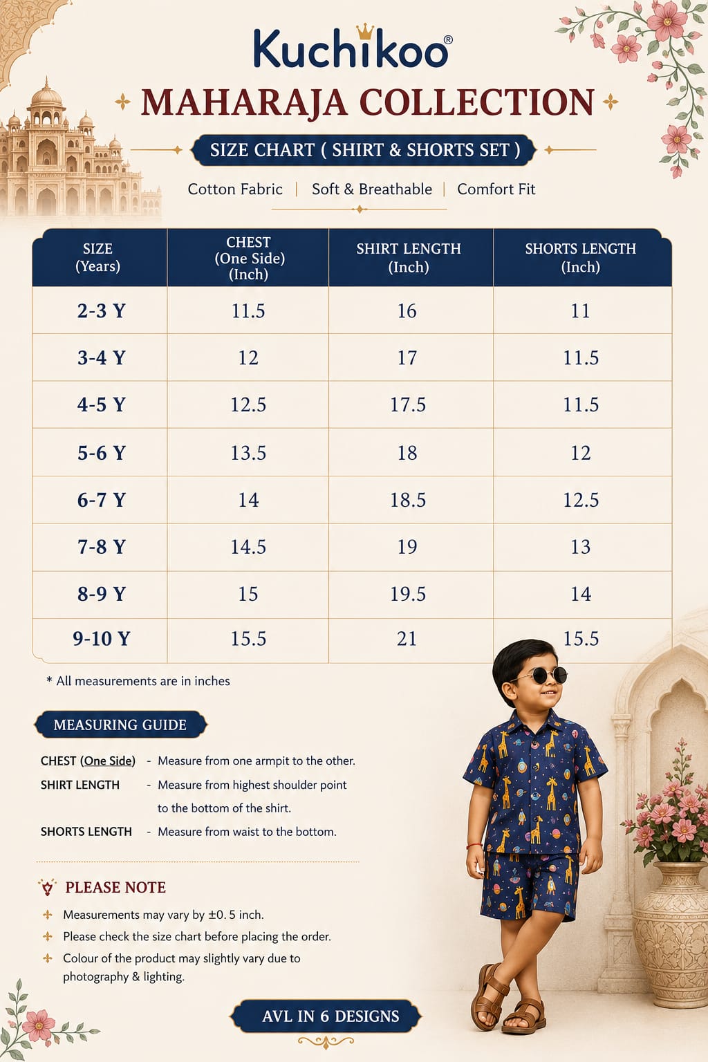 Kuchikoo Maharaja Collection for 2yrs to 10yrs | Limited Edition