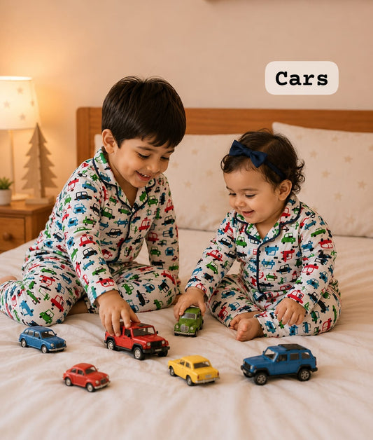 Soft Cotton Collar Night Sets for 6m to 5yrs