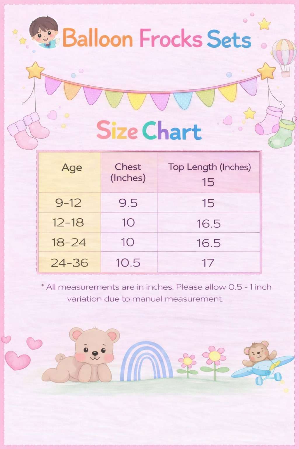 Balloon Frocks| (6-24months)– Girls