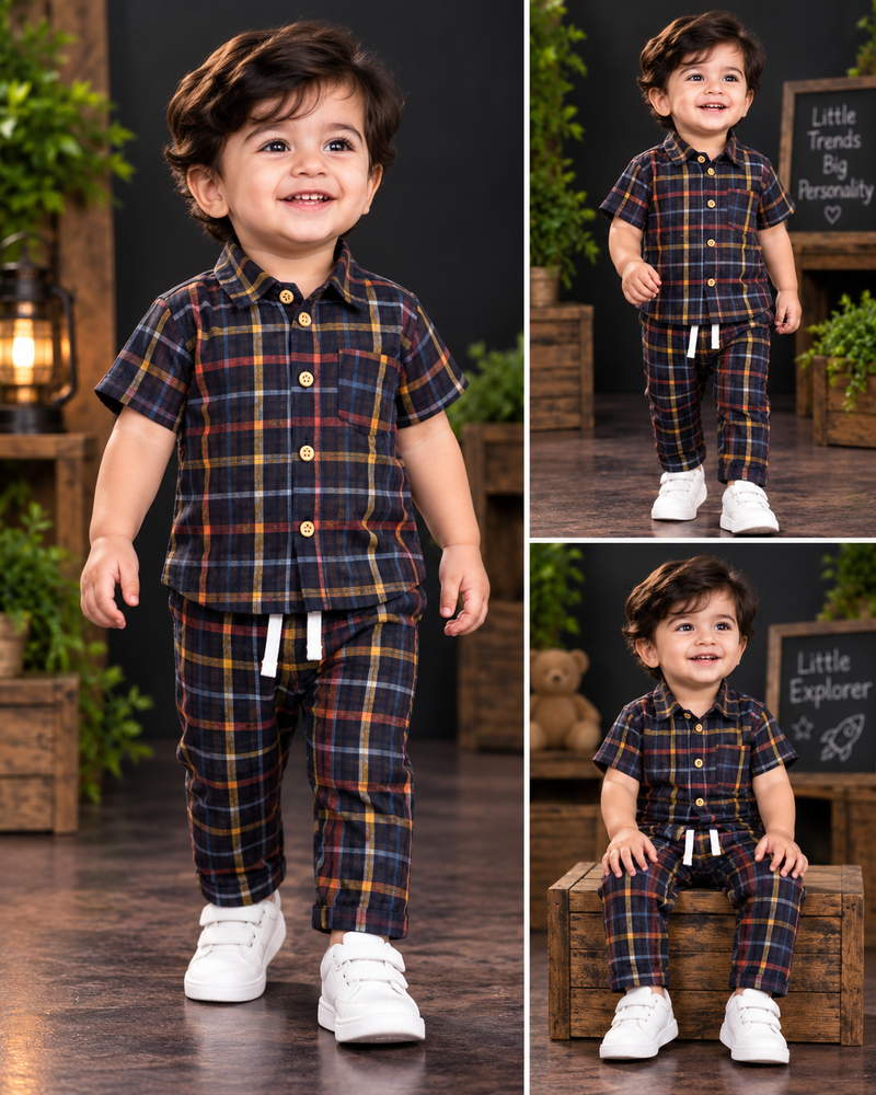 Boys Muslin Pant Sets (3 for 999) 6m to 24 Months | Soft and Breathable