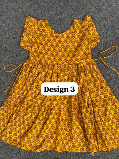 Pure cotton frill sleeve frocks| jaipuri frocks| 4-5years| size 26