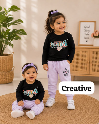 Girls full sleeve cord set