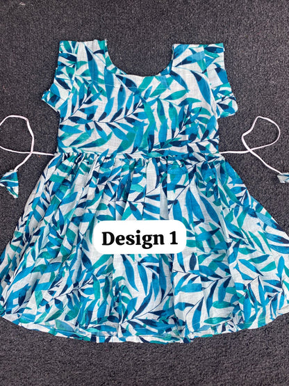 Pure cotton frill sleeve frocks| jaipuri frocks| 3-4years| size 24