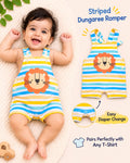 Branded Cotton Dungaree Romper for 0-3 months babies