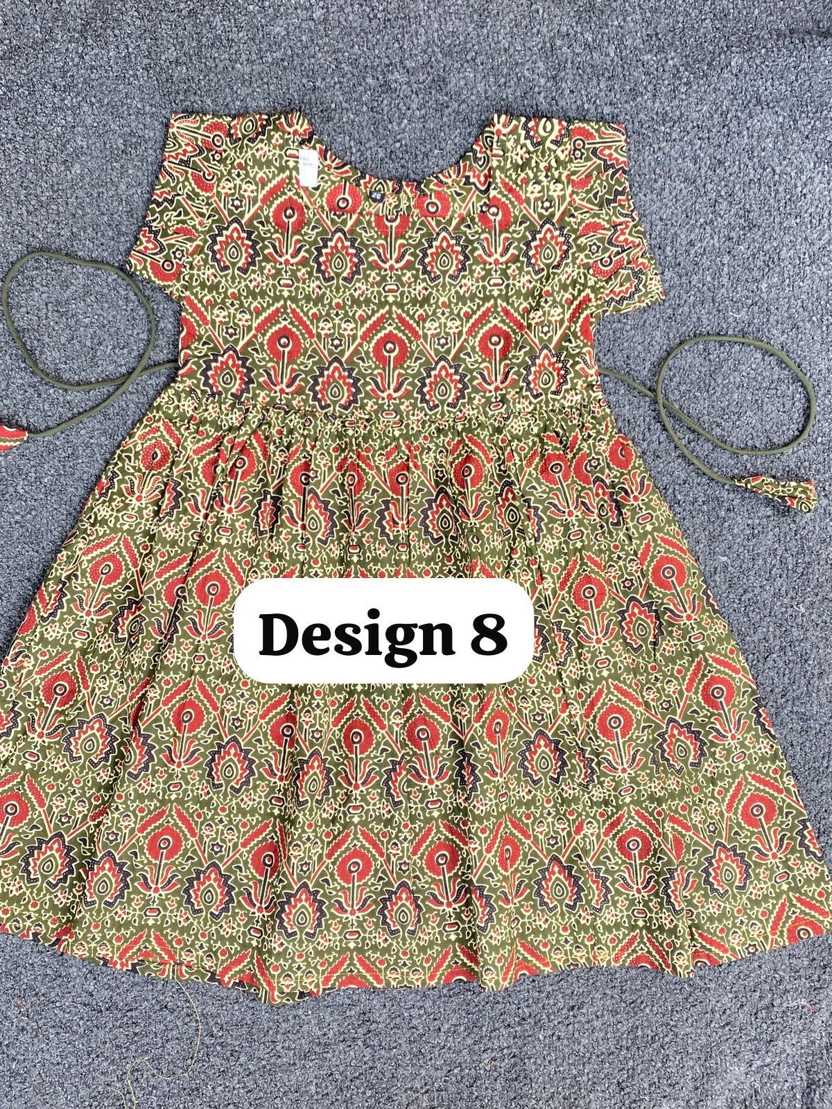 Pure cotton frill sleeve frocks| jaipuri frocks| 6,7,8y| size 28