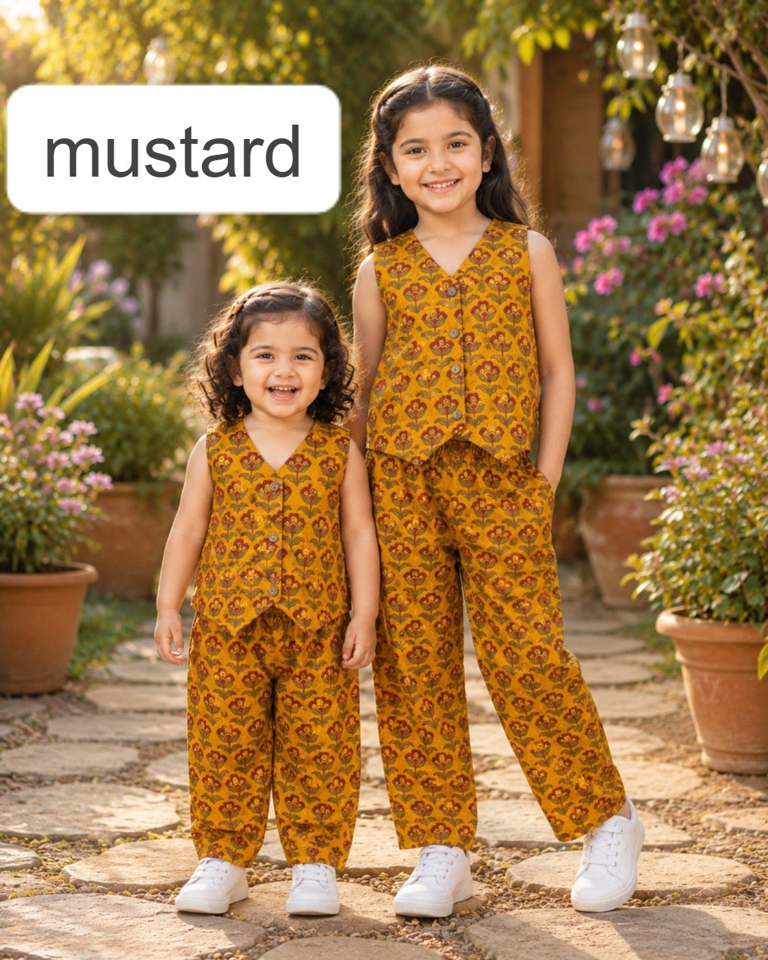 Stylish W-Cut Indo western cotton Coords 2yts to 9yrs