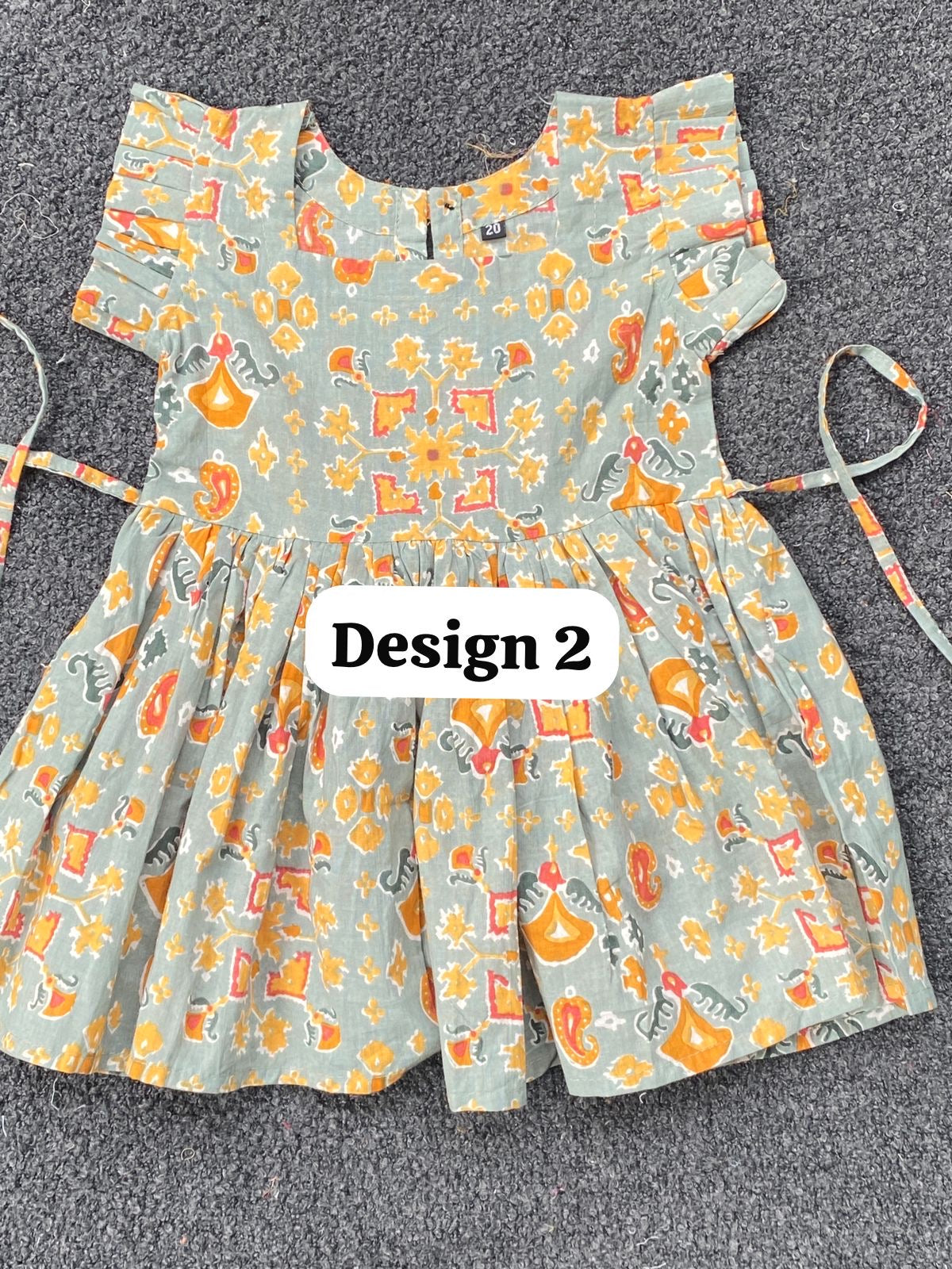 Pure cotton frill sleeve frocks| jaipuri frocks| 1-2 years| size 20