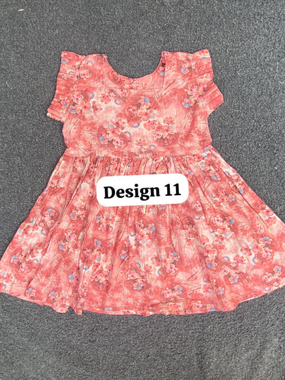 Pure cotton frill sleeve frocks| jaipuri frocks| 3-4years| size 24