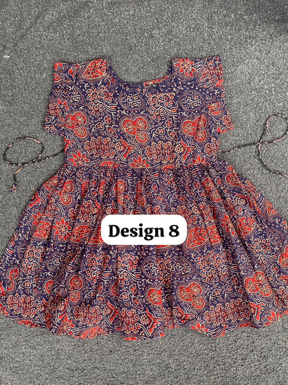 Pure cotton frill sleeve frocks| jaipuri frocks| 3-4years| size 24