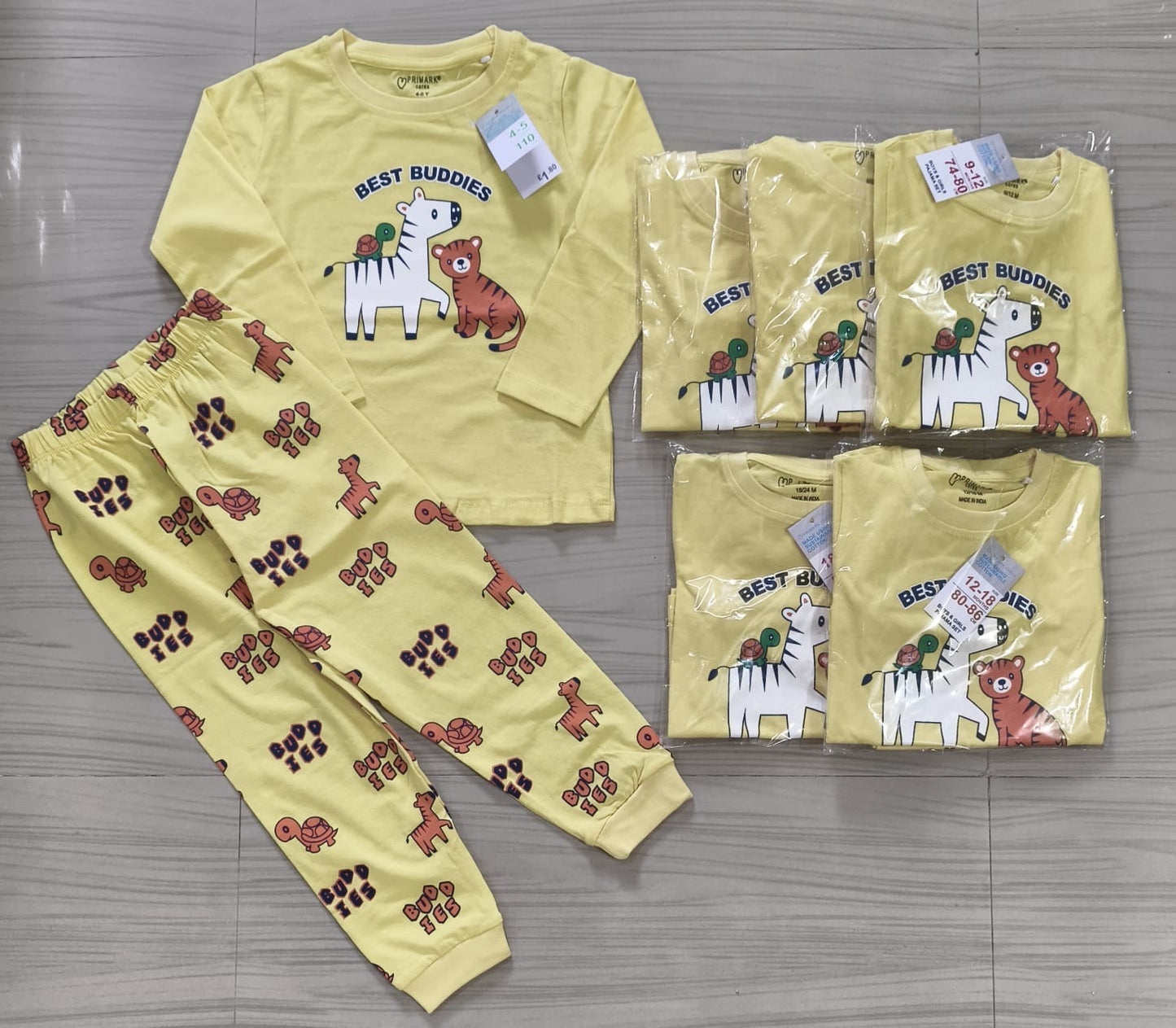 Casual Unisex full sleeve Coords for 6 months to 5yrs! Buy 4@999