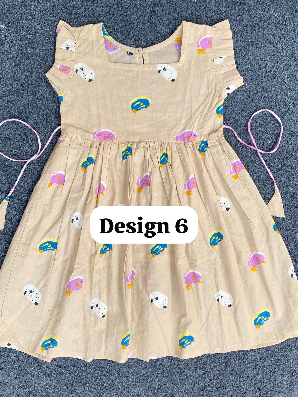 Pure cotton frill sleeve frocks| jaipuri frocks| 6,7,8y| size 28