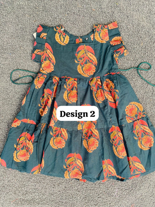Pure cotton frill sleeve frocks| jaipuri frocks| 4-5years| size 26