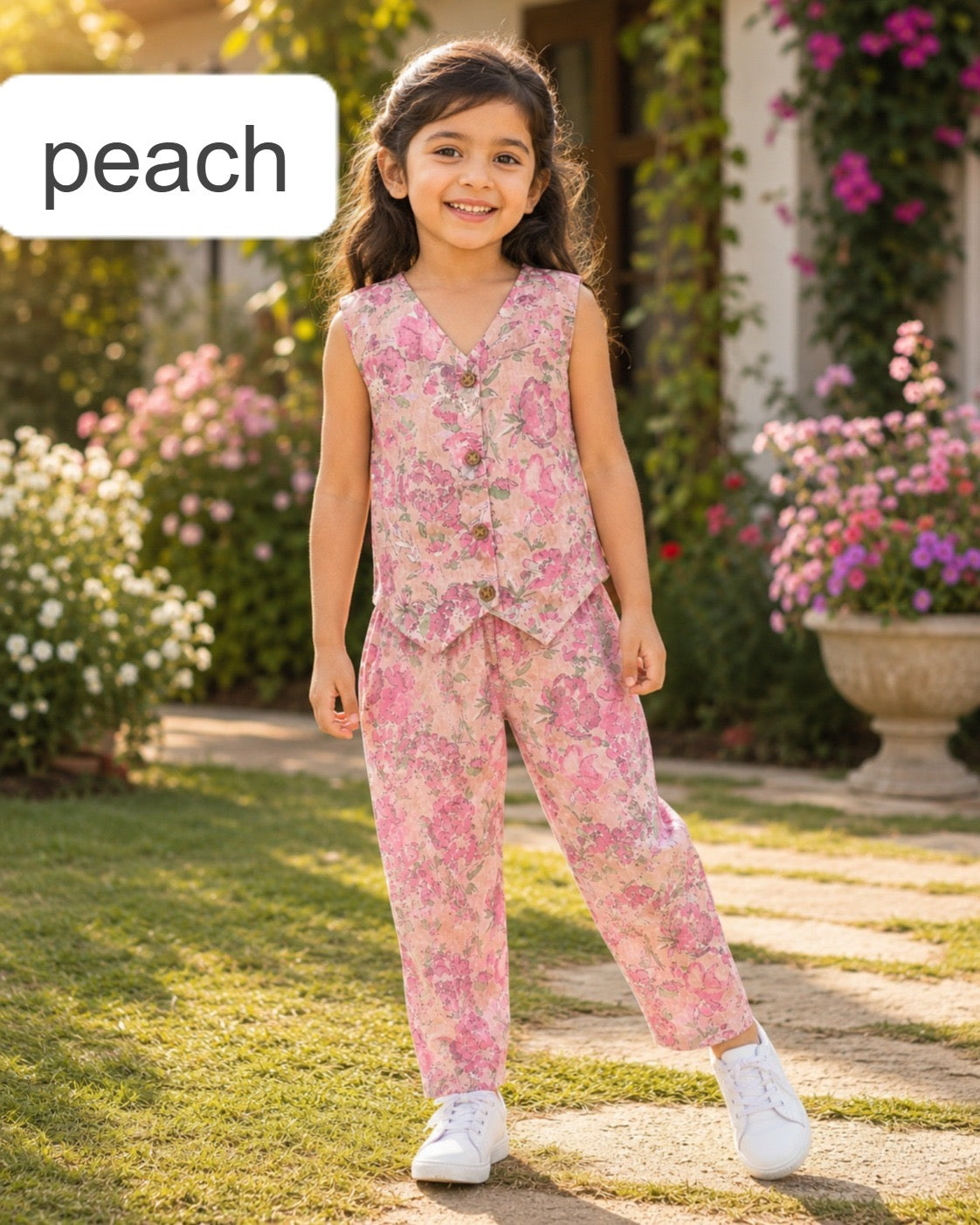 Stylish W-Cut Indo western cotton Coords 2yts to 9yrs