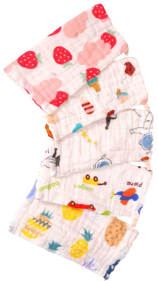 Muslin 6-Layered Crinkled Cotton Wash Cloth (Pack of 4)