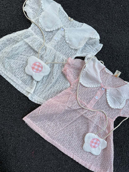 Korean Petarpan collar frocks| 6M TO 24M