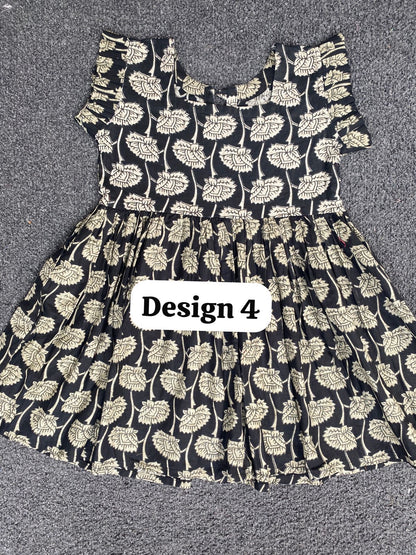 Pure cotton frill sleeve frocks| jaipuri frocks| 3-4years| size 24