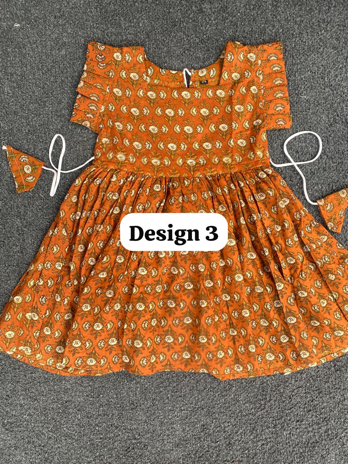 Pure cotton frill sleeve frocks| jaipuri frocks| 3-4years| size 24