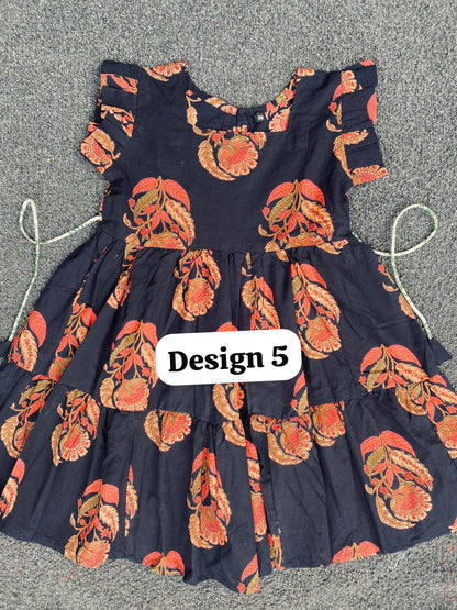 Pure cotton frill sleeve frocks| jaipuri frocks| 4-5years| size 26