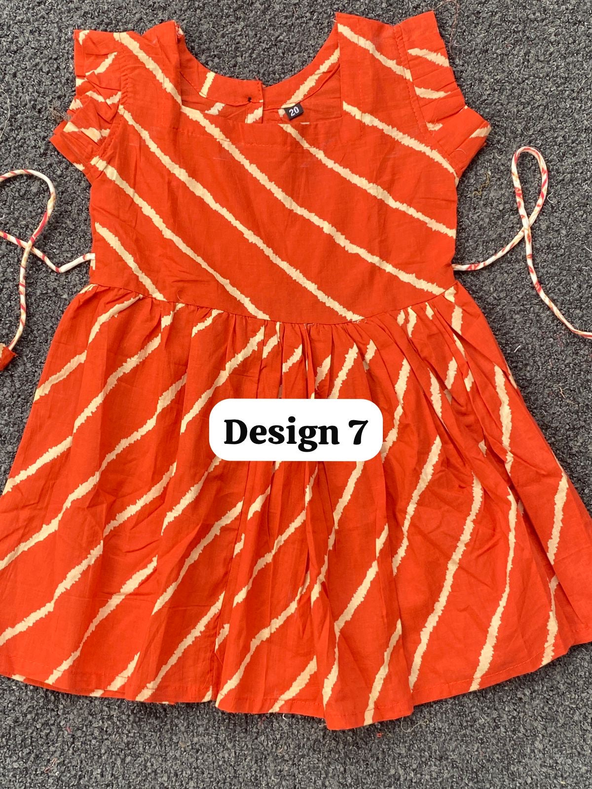 Pure cotton frill sleeve frocks| jaipuri frocks| 1-2 years| size 20