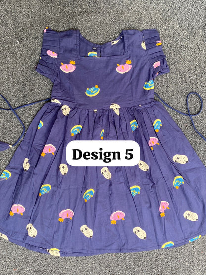 Pure cotton frill sleeve frocks| jaipuri frocks| 6,7,8y| size 28
