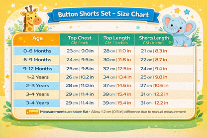 Unisex Snap Button Short Sets