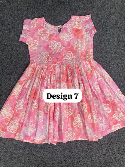 Pure cotton frill sleeve frocks| jaipuri frocks| 3-4years| size 24