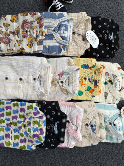 Premium boys cotton & muslin coord Sets | 1year to 5yrs| Premium Feels