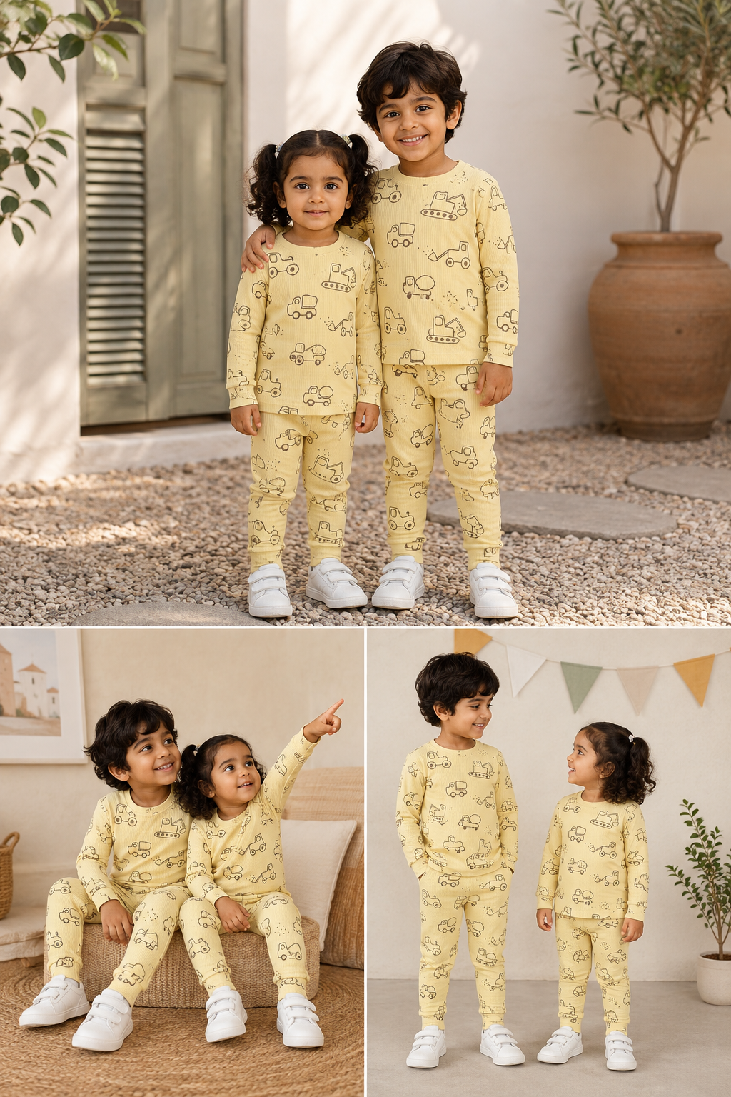 Boys & girls full sleeve cotton cords sets (2-6years)