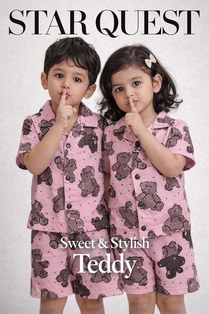 Front Button Short Sets- Unisex
