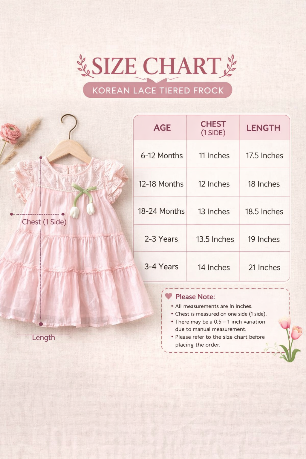Premium Korean Frock for Baby Girls