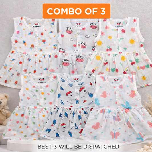 Muslin frocks (0-5m)