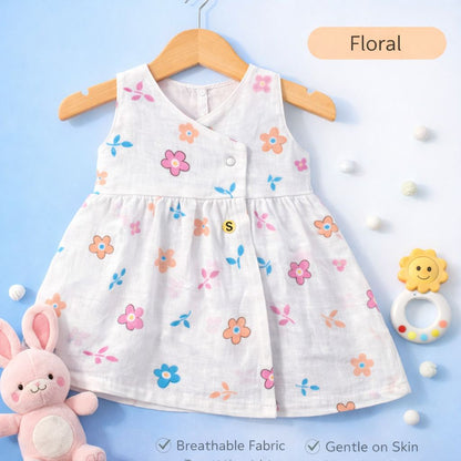 Premium 2-Layer Muslin Baby Frock