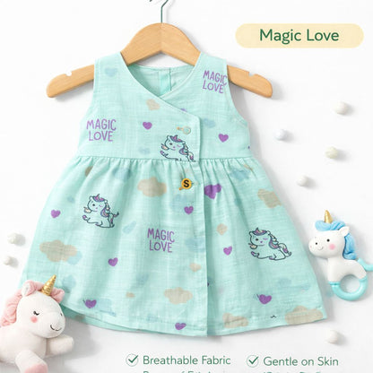 Premium 2-Layer Muslin Baby Frock